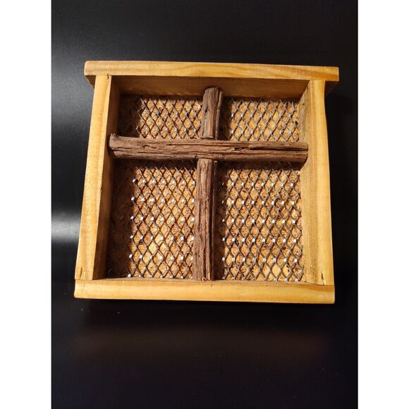 Handcrafted Cross/Window Art Reclamied Wood & Material Rustic,Unique Home Decor - Picture 8 of 8